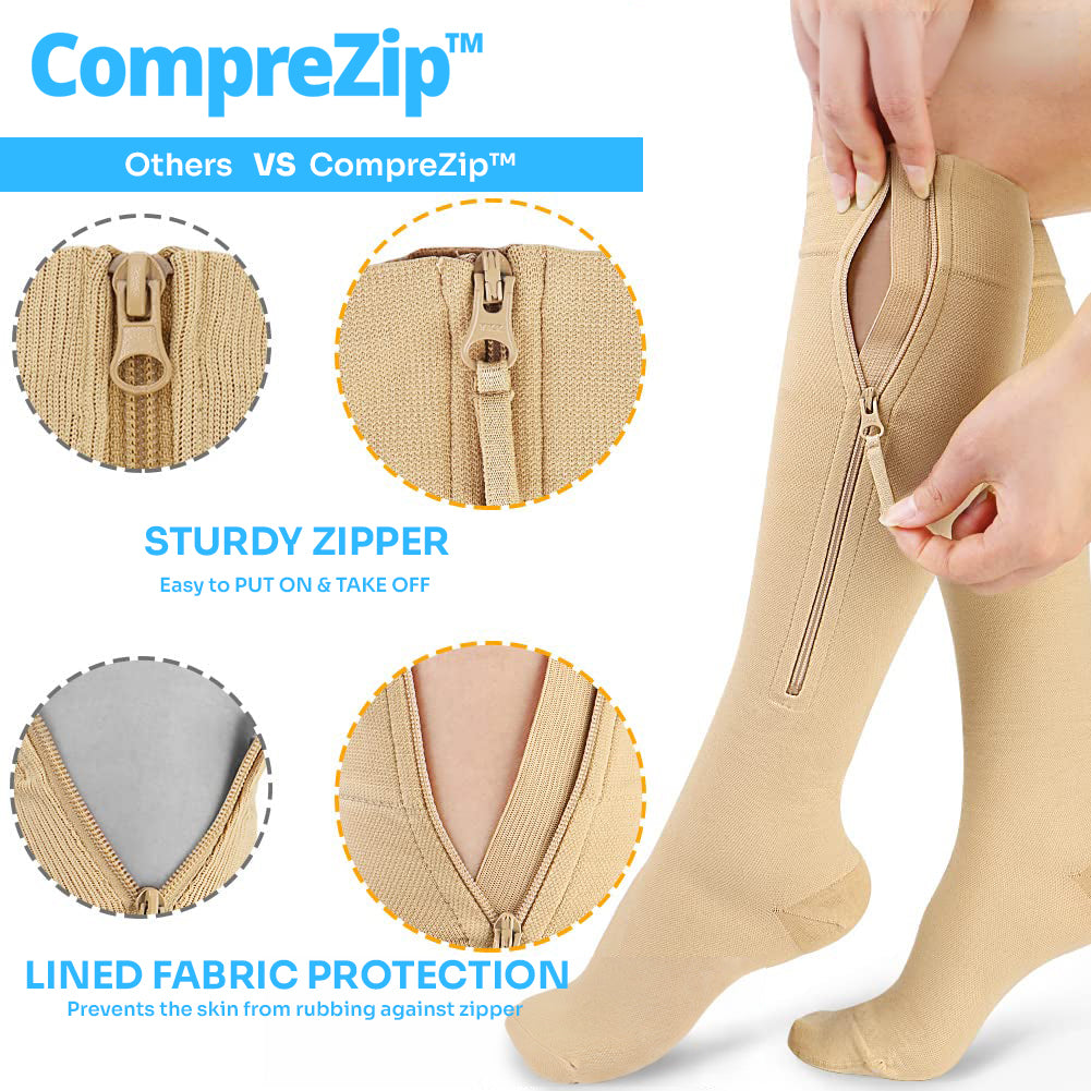CompreZip™ Zipper Compression Socks